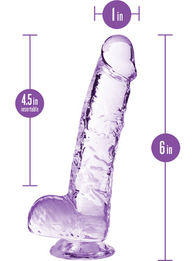 Naturally Yours: Crystalline Dildo, 15 cm, lila