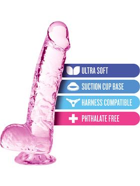 Naturally Yours: Crystalline Dildo, 15 cm, rosa