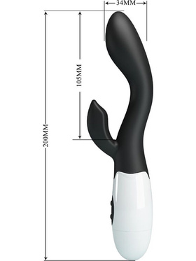 Pretty Love: Brighty, Rabbit Vibrator, svart