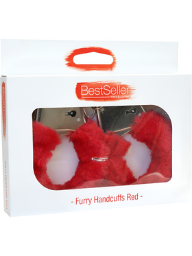 Toyz4Lovers: BestSeller Furry Handcuffs, röd