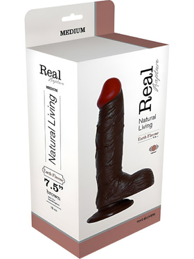 Toyz4Lovers: Real Rapture, Realistic Dildo Vibrator, 22 cm, mörk