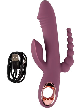 You2Toys: Plum, Slim Triple Rabbit Vibrator