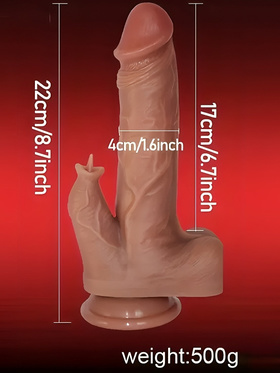 Armony: Realistic Vibrator & Thrusting Dildo with Tongue, 22 cm