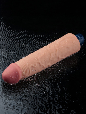 LoveToy: Real Softee, Silicone Vibrating Dildo, 24 cm