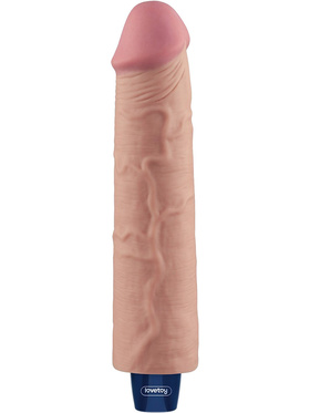 LoveToy: Real Softee, Silicone Vibrating Dildo, 24 cm