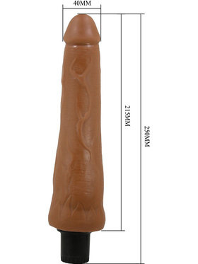 Pretty Love: Alfredo, Sliding Skin Dildo Vibrator, 25 cm