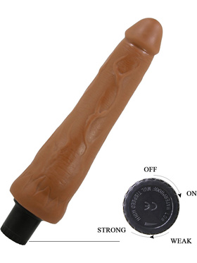 Pretty Love: Alfredo, Sliding Skin Dildo Vibrator, 25 cm