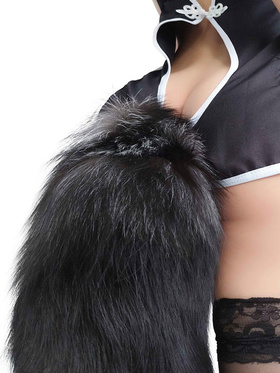 Alive: Black & White Fox Tail, S