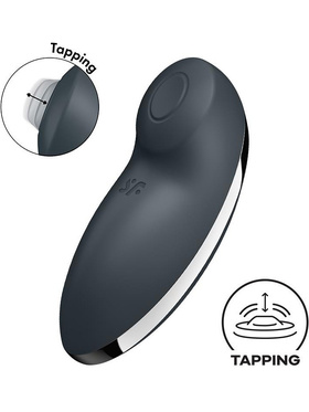 Satisfyer: Tap & Climax 2 Lay-On Vibrator, grå