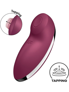 Satisfyer: Tap & Climax 2 Lay-On Vibrator, röd