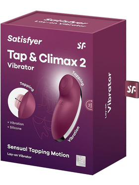 Satisfyer: Tap & Climax 2 Lay-On Vibrator, röd