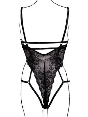 Le Désir: Lace Underwired Open Cup Bodysuit, One Size