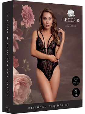 Le Désir: Wireless Lace Bodysuit, One Size