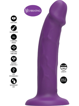 Toy Joy: Get Real Vibrating Harness Dong, 19.5 cm, lila