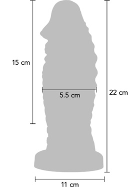 Hidden Desire: Extreme Vibrating Devil Monster Dildo, 22 cm