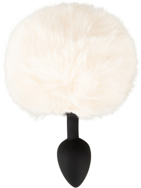 You2Toys: Fluffy Bunny Tail Butt Plug, small, vit