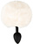 You2Toys: Fluffy Bunny Tail Butt Plug, small, vit