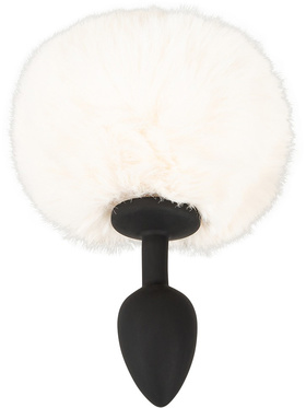 You2Toys: Fluffy Bunny Tail Butt Plug, small, vit