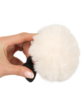 You2Toys: Fluffy Bunny Tail Butt Plug, small, vit