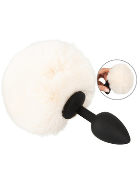 You2Toys: Fluffy Bunny Tail Butt Plug, small, vit