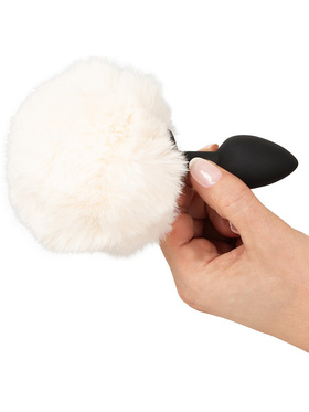 You2Toys: Fluffy Bunny Tail Butt Plug, small, vit