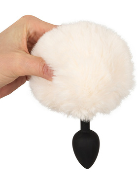 You2Toys: Fluffy Bunny Tail Butt Plug, small, vit