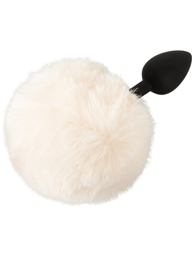 You2Toys: Fluffy Bunny Tail Butt Plug, small, vit