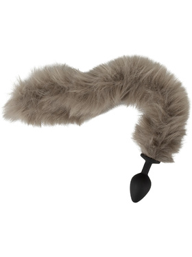 You2Toys: Long Fluffy Tail Butt Plug, grå