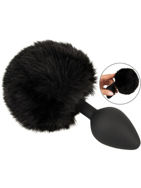 You2Toys: Fluffy Bunny Tail Butt Plug, medium, svart