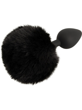 You2Toys: Fluffy Bunny Tail Butt Plug, medium, svart